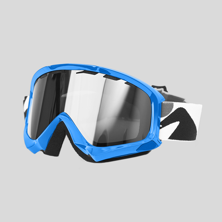 Ski goggles, tinted blue