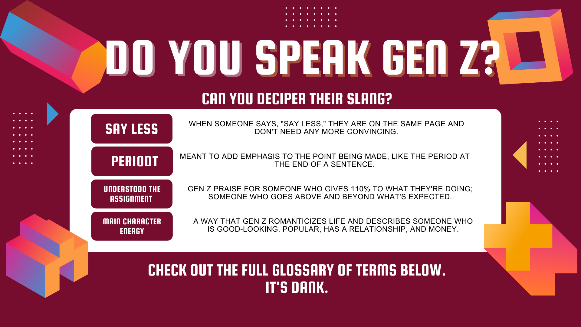 List of Popular GenZ Slang Terms and Their Meaning